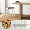 Costway 2 PCS 24"/29" Counter/Bar Height Bar Stools Backless Bar Stools with Faux Leather Cover White&Gray